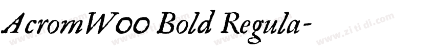 AcromW00 Bold Regula字体转换